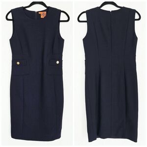 Tory Burch Navy Sleeveless Dress